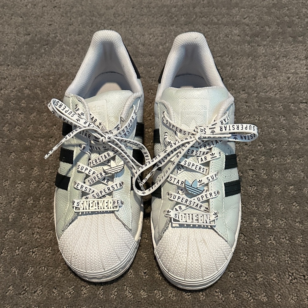 Adidas Superstar White with Black Stripes